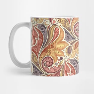 Floral Pattern in Paisley Garden Indian Style Mug